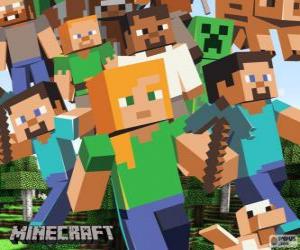 Rompicapo di Diversi personaggi di Minecraft