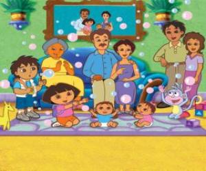 Rompicapo di Dora con la sua famiglia e gli amici