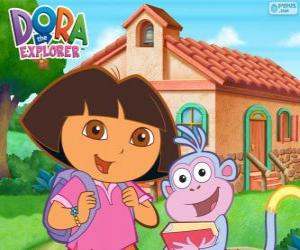 Rompicapo di Dora e Boots vanno a scuola