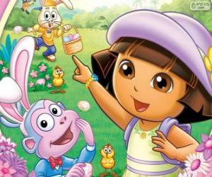 Rompicapo di Dora l'esploratrice a Pasqua