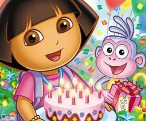 Rompicapo di Dora l'esploratrice celebra il suo anniversario