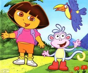 Rompicapo di Dora l'esploratrice e la sua amica scimmia Boots