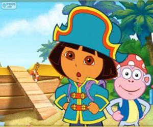 Rompicapo di Dora l'esploratrice, la capitana pirata