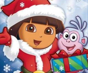 Rompicapo di Dora l'esploratrice vi augura buone feste di Natale