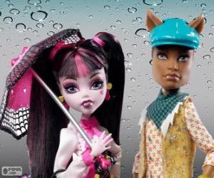 Rompicapo di Draculaura e Clawd Wolf, mostruosa coppia alla scuola superiore Monster High