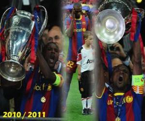 Rompicapo di Éric Abidal raccolta come capitano Cup, Champions League 2010-2011
