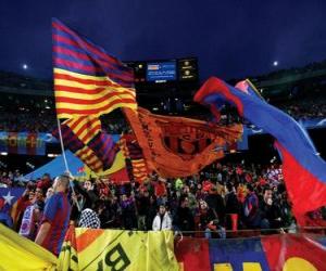 Rompicapo di F. C. Barcelona bandiera