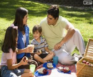 Rompicapo di Famiglia in un pic-nic nel parco