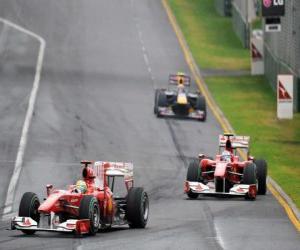 Rompicapo di Felipe Massa, Fernando Alonso - Ferrari - Melbourne 2010