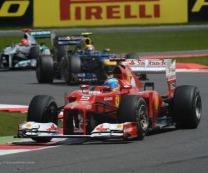 Rompicapo di Fernando Alonso - Ferrari - Grande premio Inghilterra 2012, 2a classificata