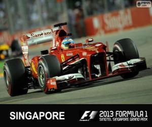 Rompicapo di Fernando Alonso - Ferrari - Gran Premio di Singapore 2013, 2º classificato