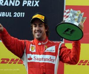 Rompicapo di Fernando Alonso - Ferrari - Istanbul, Turchia Grand Prix (2011) (3 ° posto)