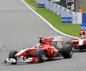 Rompicapo di Fernando Alonso - Ferrari - Spa-Francorchamps 2010