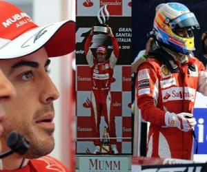Rompicapo di Fernando Alonso festeggia la sua vittoria a Monza, Gran Premio d'Italia (2010)