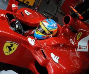 Rompicapo di Fernando Alonso, la preparazione per la gara con la Ferrari