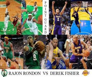 Rompicapo di Finale NBA 2009-10, guardia, Rondon Rajon (Celtics) vs Derek Fisher (Lakers)