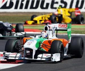 Rompicapo di Force India Adrian Sutil - - Silverstone 2010