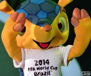 Rompicapo di Fuleco, la mascotte ufficiale della Coppa del mondo 2014 in Brasile è un armadillo
