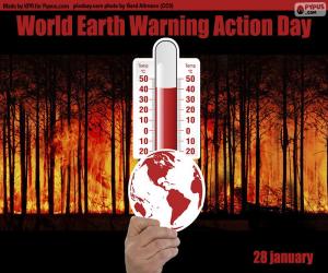 Rompicapo di Giornata d'azione per il riscaldamento della Terra