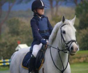 Rompicapo di Giovane cavaliere a cavallo, la ragazza a cavallo