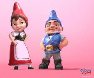 Rompicapo di Gnomeo e Giulietta, i protagonisti di un film basato su Romeo e Giulietta di Shakespeare