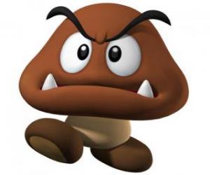 Rompicapo di Goomba, nemici di Mario, una specie di fungo con i piedi