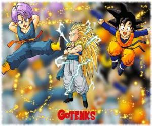 Rompicapo di Gotenks, uno dei più potenti personaggi creati dalla fusione tra Son Goten e Trunks