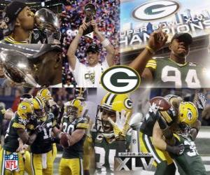Rompicapo di Green Bay Packers hanno festeggiato la vittoria nel Super Bowl 2011