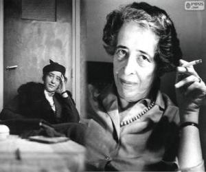 Rompicapo di Hannah Arendt, filosofa tedesco e nazionalizzato americano origine ebraiche