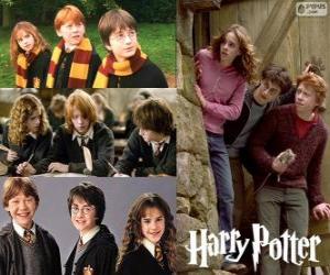 Rompicapo di Harry Potter ei suoi amici Ron e Hermione