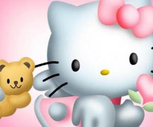 Rompicapo di Hello Kitty con il suo Teddy Bear Tiny Chum