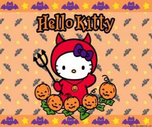 Rompicapo di Hello Kitty vestita per Halloween