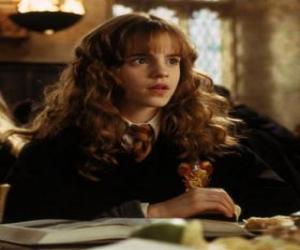 Rompicapo di Hermione Granger, amica di Harry, la lettura di un libro a scuola