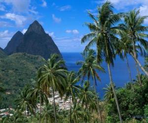 Rompicapo di I Pitons, isola di Santa Lucia