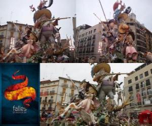 Rompicapo di - Il cacciatore cacciato - vincitore del Fallas 2011. La festa delle Fallas viene celebrata 15-19 marzo a Valencia, in Spagna.