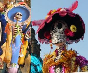 Rompicapo di Il cranio Catrina, uno dei più popolari Giorno dei Morti in Messico