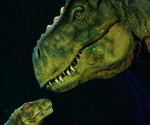 Rompicapo di Il dinosauro madre che guarda con tenerezza il suo piccolo