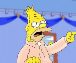 Rompicapo di Il nonno Abraham Simpson il padre di Homer Simpson 