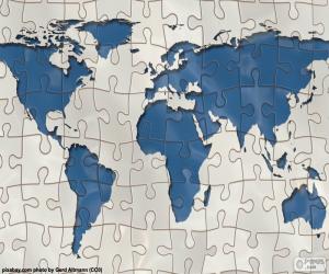 Rompicapo di Il puzzle di mappa del mondo