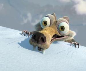 Rompicapo di Il scoiattolo Scrat, spaventati