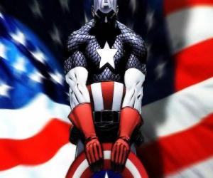 Rompicapo di Il supereroe Capitan America è un patriota e un esperto nel combattimento ravvicinato