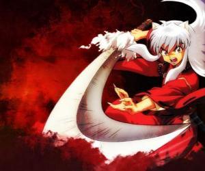 Rompicapo di Inuyasha con la sua spada usata nelle sue battaglie contro mostri e nemici