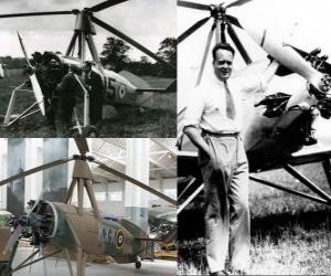 Rompicapo di Juan de la Cierva y Codorniu (1895 - 1936) inventò il autogiro, precursore dell'unità elicotteri di oggi.