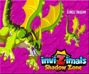 Rompicapo di Jungle Dragon. Invizimals Le creature ombra. Draghi della giungla hanno una potente arma, un acido che sputare contro il nemico