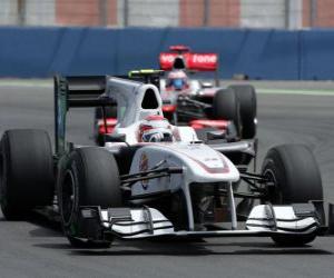 Rompicapo di Kamui Kobayashi - Sauber - Valencia 2010