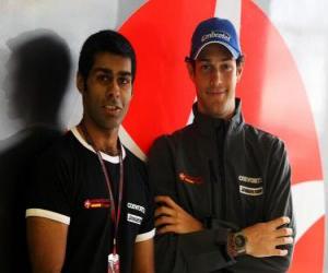 Rompicapo di Karun Chandhok e Bruno Senna, piloti del team Hispania Racing