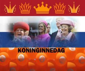 Rompicapo di Koninginnedag o Giorno della Regina, festa nazionale nei Paesi Bassi il 30 aprile per festeggiare il compleanno della Regina