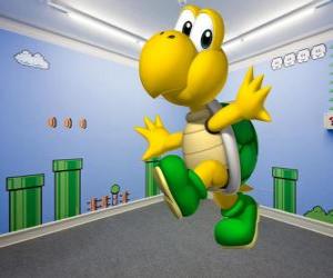 Rompicapo di Koopa Troopa, tartarughe bipedi sono nemici nei giochi di Mario