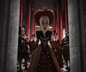 Rompicapo di La Regina Rossa (Helena Bonham Carter) è il dominatore tirannico degli Inferi.