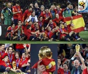 Rompicapo di La Spagna, campione del mondo di calcio 2010 in Sudafrica
